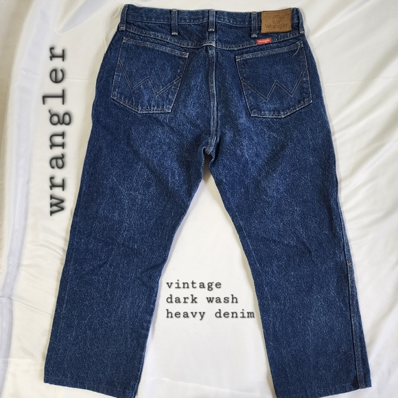 vintage Wrangler Dark Blue Denim / 8